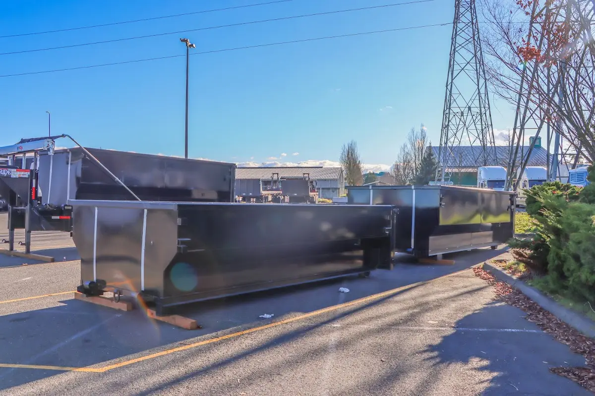Roll-off dumpster ready for waste disposal at job site for Construction Dumpster Rental in Montrose